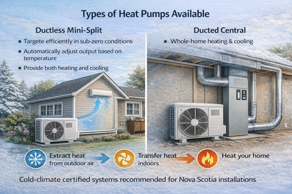 Types of Heat Pumps Available